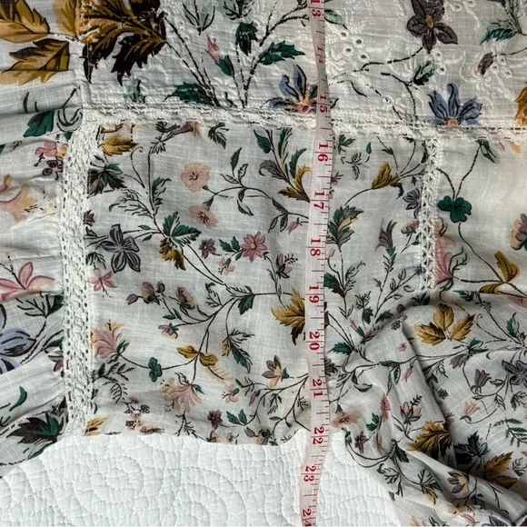 Floral Print Women's Top Ginevra Lace Babydoll Blouse 100% cotton - Picture 13 of 14